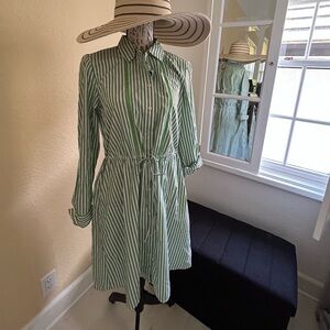 Tommy Hilfiger | Dresses | Tommy Hilfiger Green Long Sleeve Velvet Burnout  Dress | Poshmark